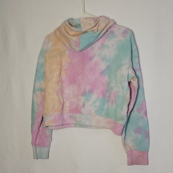 670. Exist Long Sleeve Hoodie Tie Dye Rainbow Colors Sz S - Picture 2 of 6